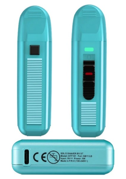 Açık Mavi Solo Tek Folyo Shaver Tıraş Makinesi 7800 Rpm Motor 150 Dk Kullanım indirimleri