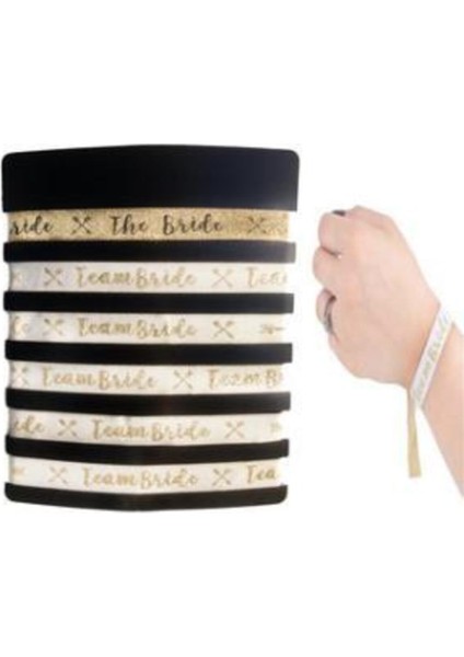 Parlak Çok Renkli Bride To Be Yazılı 6'lı Bileklik Seti