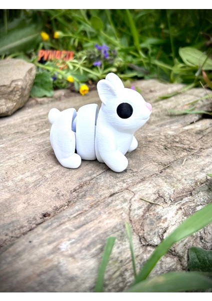Tavşan Oyuncak - Zıplamanın Keyfi! Zıp Zıp 🐇🌿✨3d Hareketli Organik Model-Orta Boy