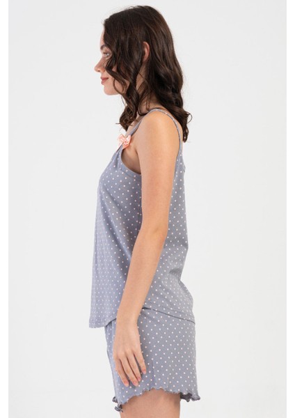 Pamuklu Kadın Ip Askılı Şortlu Pijama Takım , 408457 fiyatları