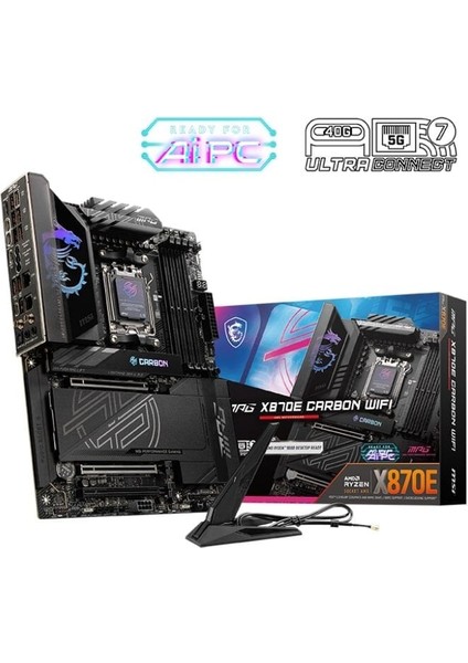 Msı Mpg X870E Carbon Wıfı Amd X870E Soket Am5 Ddr5