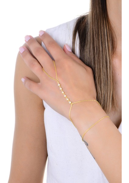 Gümüş Altın Yaldızlı Zirkon Taşlı Piramit Modeli Şahmeran SGTL13006GOLD fiyatları