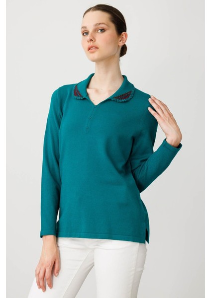 Kadın Polo Yaka Likralı Bluz A.Ö.Başı fiyatları