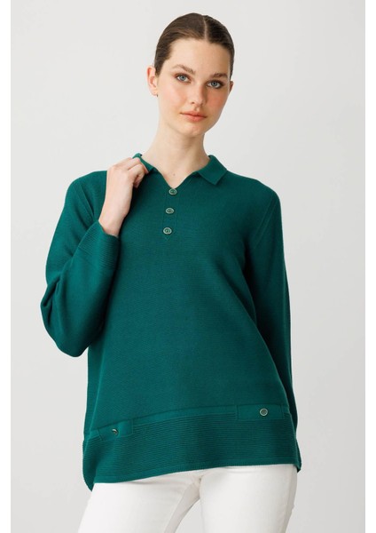 Kadın Polo Yaka Sahte Cepli Bluz Ö.başı fırsatları