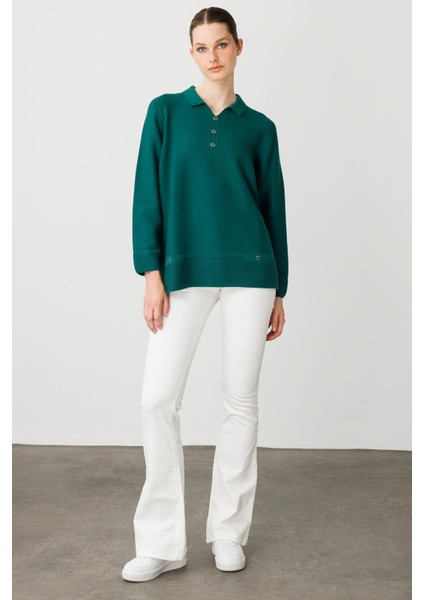 Kadın Polo Yaka Sahte Cepli Bluz Ö.başı indirimleri