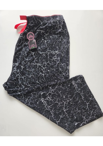 Ladyqueen Bambu Likralı Ring Viskon Battal Beden Kapri Pijama Altı 6021