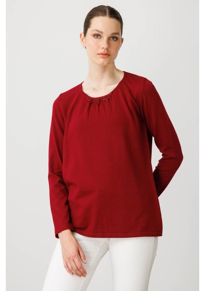 Kadın Sıfır Yaka Dantel Çiçek Işlemeli Ligralı Bluz V.çürüğü fırsatları