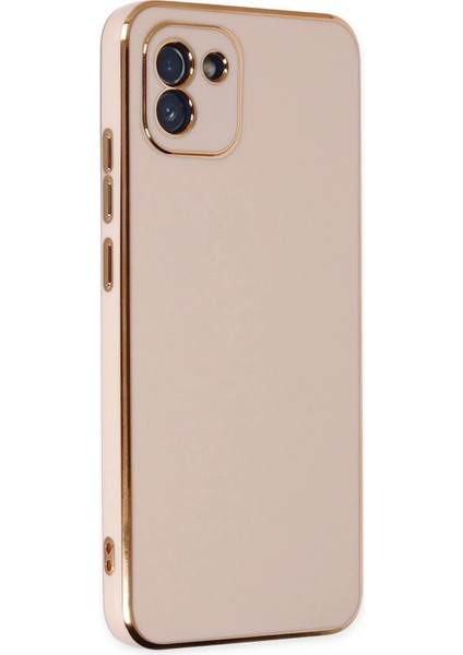 Samsung Galaxy A03 Kılıf Volet Silikon - Pembe Arbkd