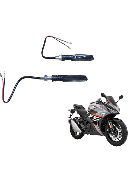 Rks R250 Kırmızı Park - Kırmızı Çakar - Sarı Kayan LED Sinyal Takımı