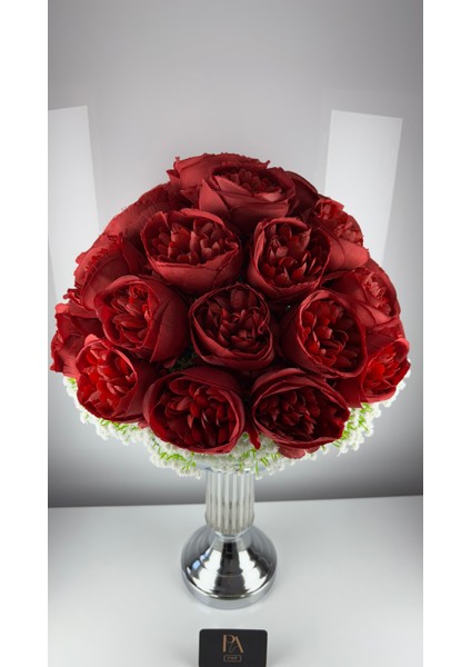 Kristal Metal Saksıda Yapay Şakayık Kız Isteme Çiçeği Nişan Sevgili Söz Aranjmanı Masa Çiçeği Dekoru modelleri