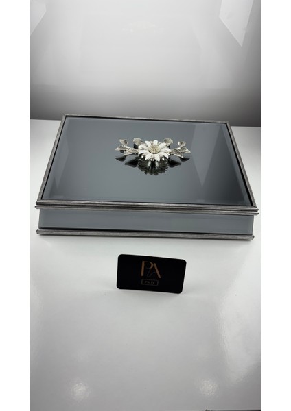 Aynalı Kutu Gondol Şekerlik Sunumluk Söz Nişan Kız Isteme Çikolatalık Dekoratif Obje Biblo Süs Eşya