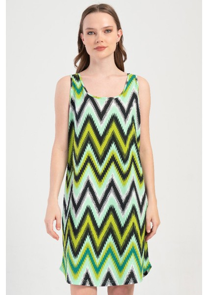 Pamuklu Kadın Genıs Askılı Gecelik , 409116