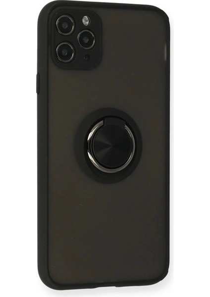 iPhone 11 Pro Kılıf Montreal Yüzüklü Silikon Kapak - Siyah fiyatları