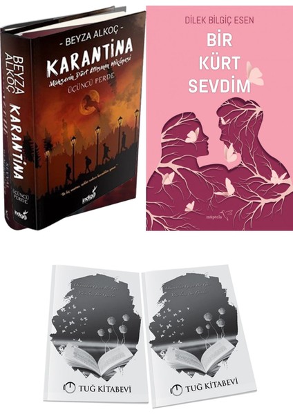Bir Kürt Sevdim 1 ve Karantina 3 Ciltli Beyza Alkoç 2li Set + Hediyeli