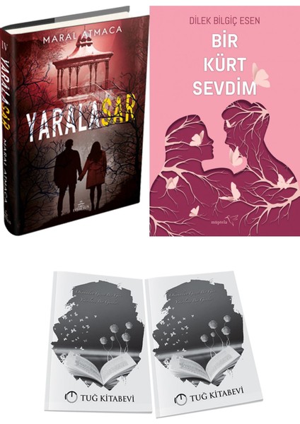 Bir Kürt Sevdim 1 ve Ephesus Yayınları Yaralasar 4 Ciltli Maral Atmaca 2li Set + Hediyeli