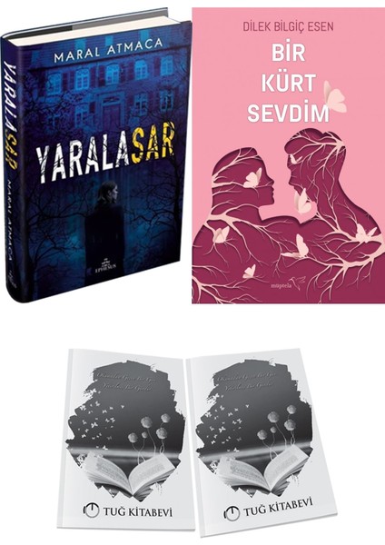Bir Kürt Sevdim 1 ve Ephesus Yayınları Yaralasar 1 Ciltli Maral Atmaca 2li Set + Hediyeli