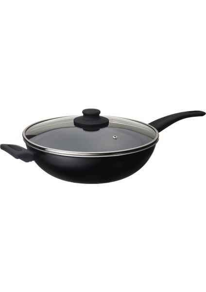 Wok Tava, Yapışmaz Kaplama-Siyah, 28 cm