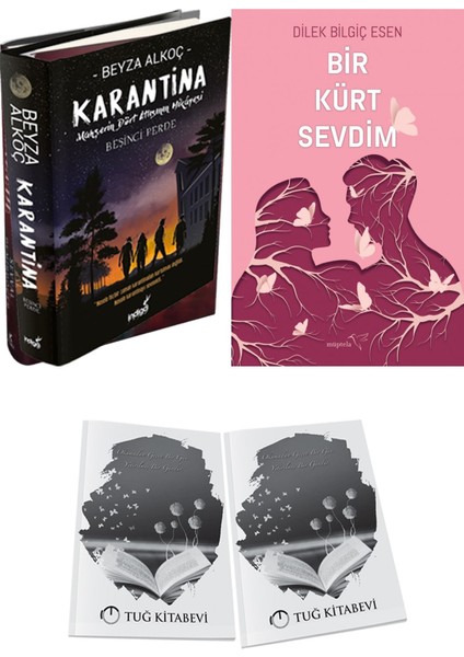 Bir Kürt Sevdim 1 ve Karantina 5 Ciltli Beyza Alkoç 2li Set + Hediyeli
