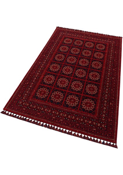 Buhari Bhr 03 Kaymaz Tabanlı Ince Afgan Desenli Halı