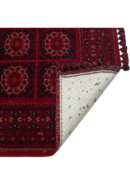 Buhari Bhr 03 Kaymaz Tabanlı Ince Afgan Desenli Halı fırsatları