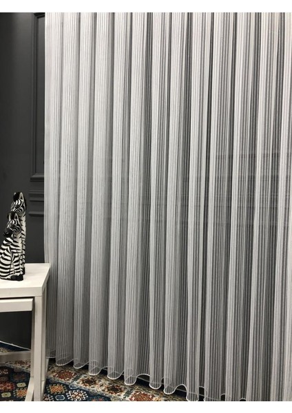 Tül Perde Iptül Şerit Sim Işlemeli Gümüş Renk fiyatları