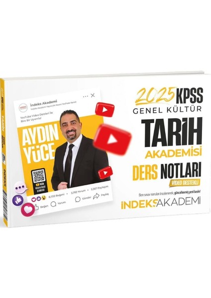 Indeks Akademi Yayıncılık 2025 Kpss Tarih Akademisi Video Ders Notları – Aydın Yüce