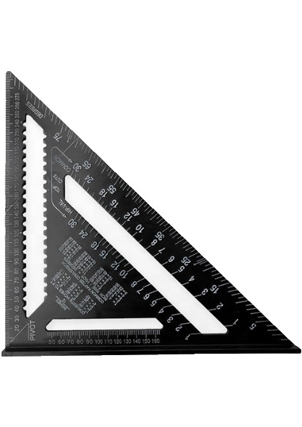 Alüminyum Üçgen Gönye 45 Derece 175 Mm.
