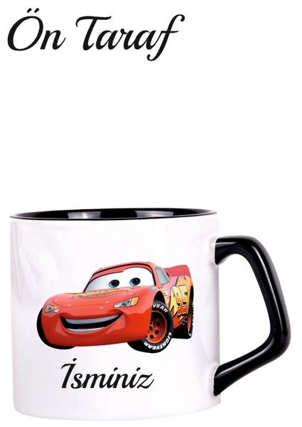 Şimşek Mcqueen Temalı Kişiye Özel Kupa Bardak-Afilli