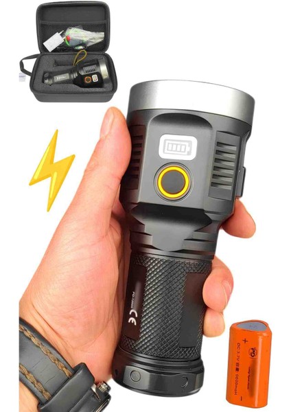Avcı El Feneri PD-12000 4000 Lümen Profesyonel Şarjlı 40 Watt