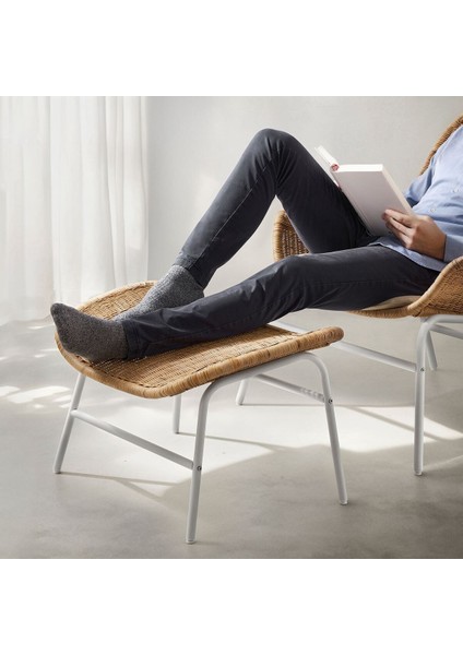 Ayak Uzatma Taburesi, Rattan, Mindersiz modelleri