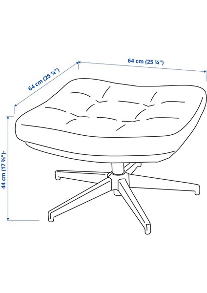 Ayak Uzatma Taburesi, Lejde Gri-Siyah fırsatları
