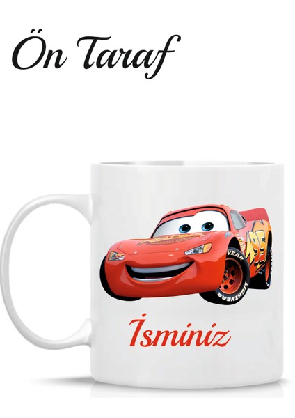 Şimşek Mcqueen Temalı Kişiye Özel Kupa Bardak