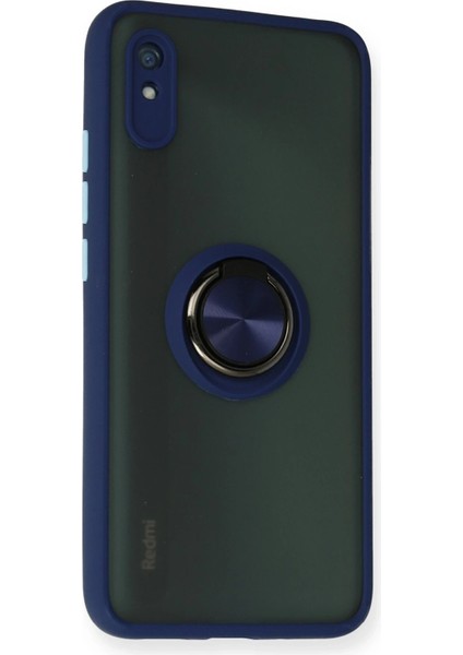 Xiaomi Redmi 9A Kılıf Montreal Yüzüklü Silikon Kapak - Lacivert Arbkd fiyatları