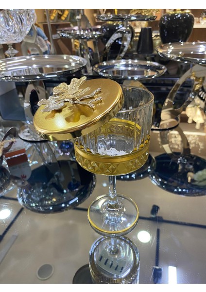 Ayaklı Gold Şekerlik 20 x 10 cm modelleri