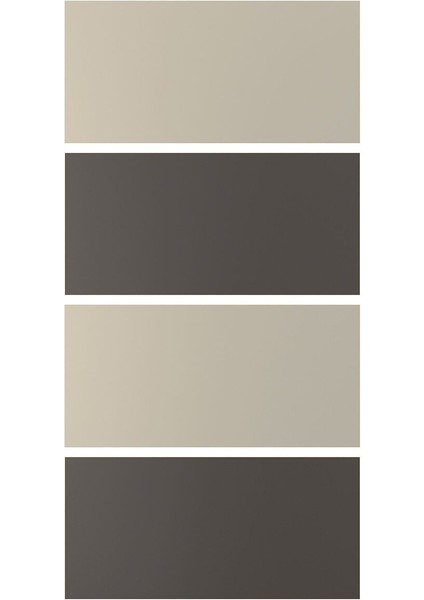 Sürgü Kapak Paneli, Koyu Gri-Bej, 100X201 Cm, Çift Taraflı