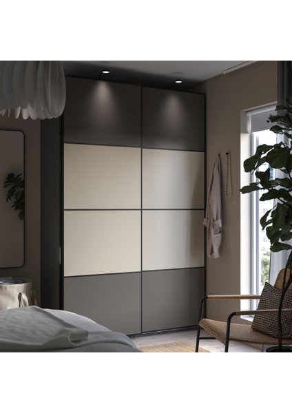 Sürgü Kapak Paneli, Koyu Gri-Bej, 100X201 Cm, Çift Taraflı fiyatları