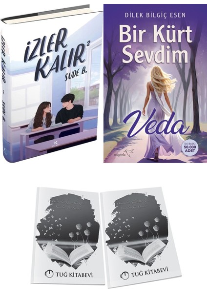 Bir Kürt Sevdim Veda ve Izler Kalır 2 Ciltli Sude B. 2li Set + Hediyeli