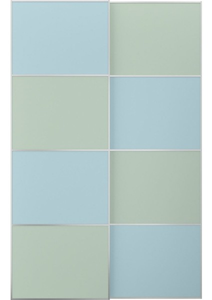 Sürgü Kapak, Açık Mavi-Açık Yeşil, 150X236 cm