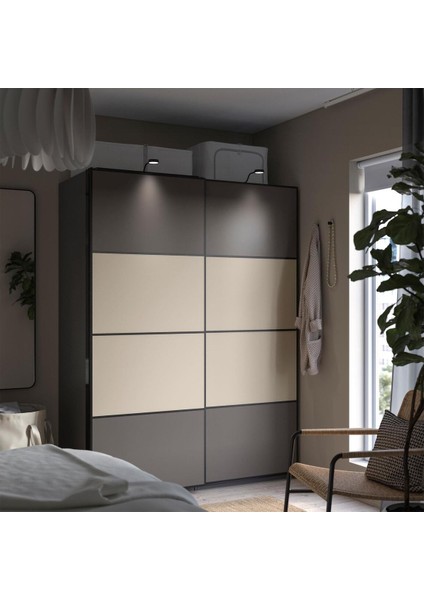 Sürgü Kapak Paneli, Koyu Gri-Bej, 75X201 Cm, Çift Taraflı fiyatları