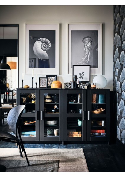 Büfe, Cam-Siyah, 78X95 cm fırsatları