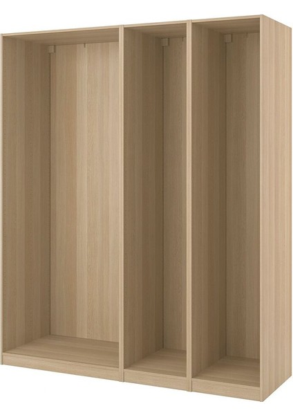 Gardırop Iskeleti, Ağartılmış Meşe Görünümlü, 200X58X236 cm