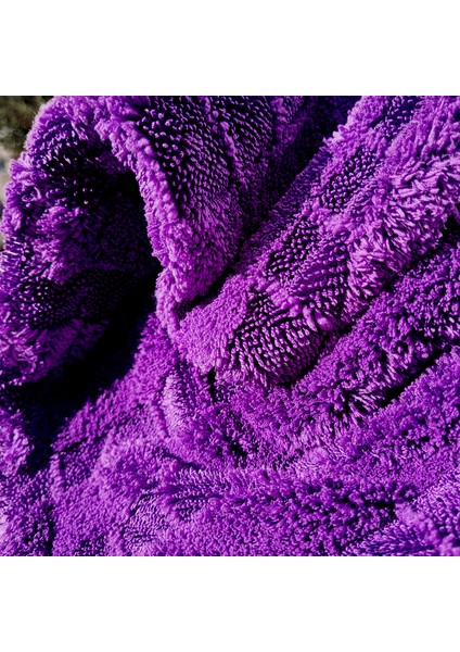 Mamba Çift Kat Hybrid Twisted Pile Mikrofiber Oto Kurulama Havlusu 50×70CM 1000GSM – Mor fiyatları