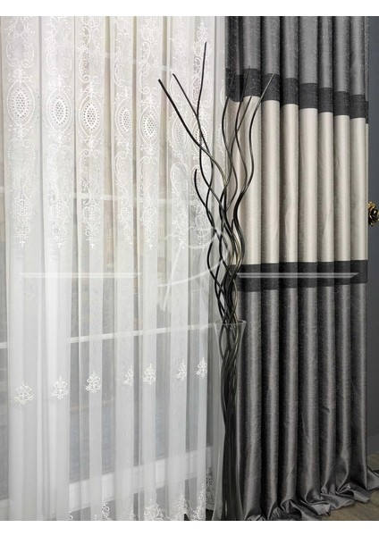 Fon Perde Bantlı Panel Saten Fonluk modelleri