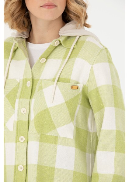 Kadın Fıstık Gömlek Desenli 50271448-VR087