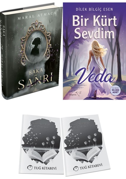 Bir Kürt Sevdim Veda ve Saka ve Sanrı 2 Ciltli Maral Atmaca 2li Set + Hediyeli