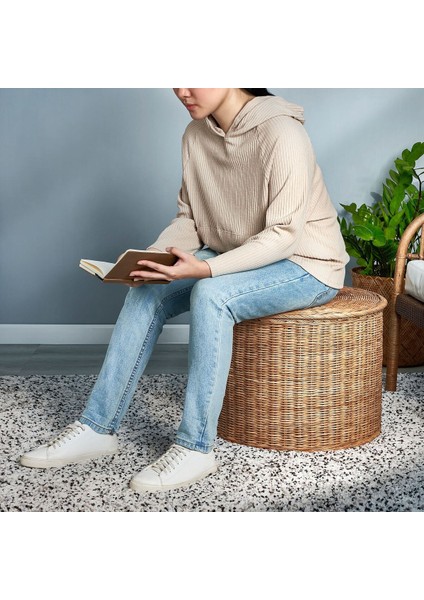 Saklama Gözlü Puf, Rattan, El Yapımı fırsatları