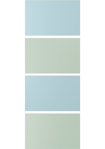 Sürgü Kapak Paneli, Açık Mavi-Açık Yeşil, 75X201 cm