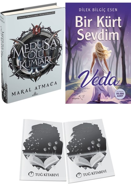 Bir Kürt Sevdim Veda ve Medusanın Ölü Kumları 4 Ciltli Maral Atmaca 2li Set + Hediyeli