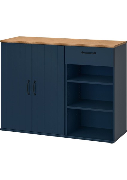 Büfe, Mavi-Siyah, 120X38X90 cm