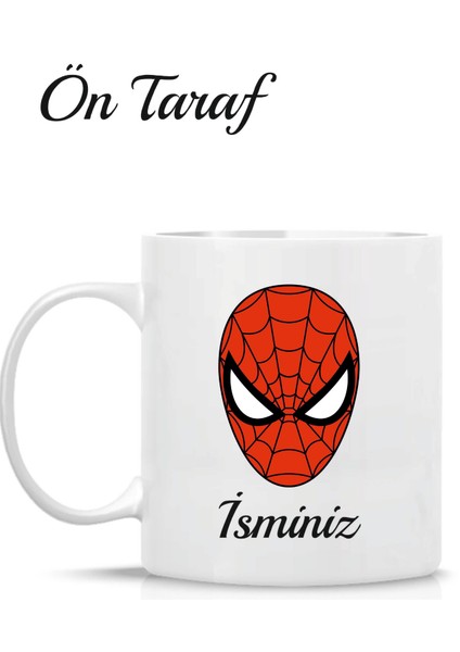 Örümcekadam Maske Temalı Kişiye Özel Kupa Bardak